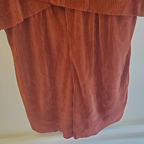Silence & Noise Corduroy Rustic Copper Romper with Spaghetti Straps Sizes XS - Picture 3 of 16